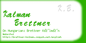 kalman brettner business card